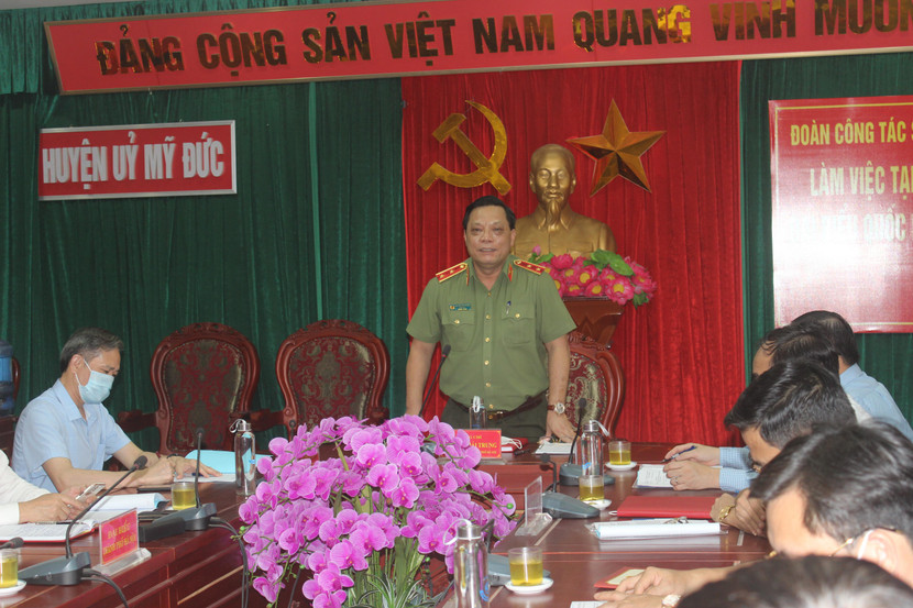 Trung tướng Nguyễn Hải Trung phát biểu chỉ đạo tại buổi kiểm tra Trung tướng Nguyễn Hải Trung phát biểu chỉ đạo tại buổi kiểm tra