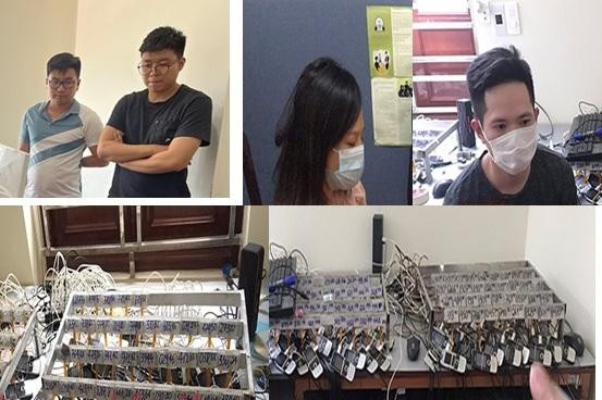 Các đối tượng và tang vật vụ việc bị cơ quan Công an thu giữ