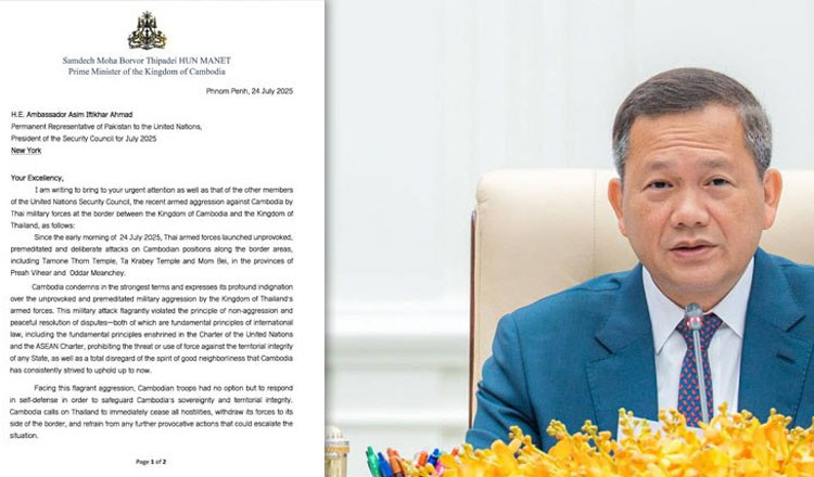 Thủ tướng Campuchia đề nghị Hội đồng Bảo an họp khẩn về tình hình biên giới với Thái Lan
