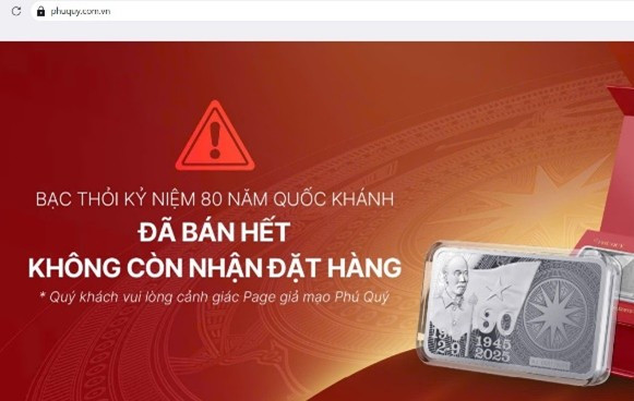 Cảnh báo giả mạo fanpage của Tập đoàn Vàng bạc Đá quý Phú Quý ảnh 3