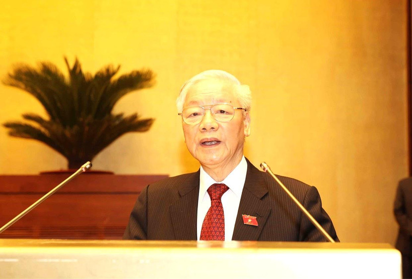 Tổng Bí thư Nguyễn Phú Trọng phát biểu tại phiên khai mạc kỳ họp thứ Nhất, Quốc hội khóa XV