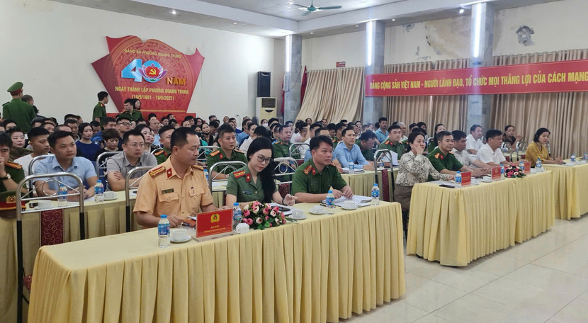 Toàn cảnh hội nghị "điểm" tại phường Quang Trung, tổ chức ngày 20-8