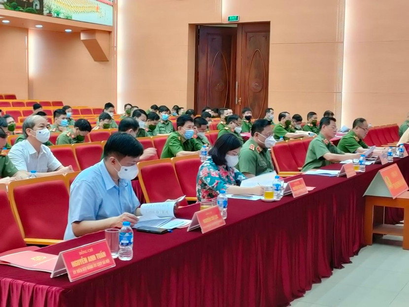 Điểm cầu tại Hội trường lớn CATP Hà Nội