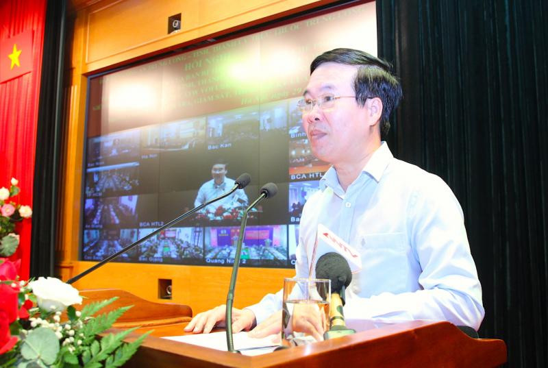 Đồng chí Võ Văn Thưởng phát biểu chỉ đạo tại hội nghị