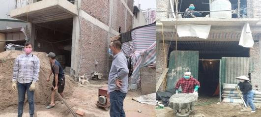 Người lao động tuân thủ yêu cầu đeo khẩu trang tại công trình xây dựng Người lao động tuân thủ yêu cầu đeo khẩu trang tại công trình xây dựng