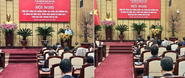 Lãnh đạo Cục QLTT và CATP Hà Nội phát biểu tại hội nghị Lãnh đạo Cục QLTT và CATP Hà Nội phát biểu tại hội nghị