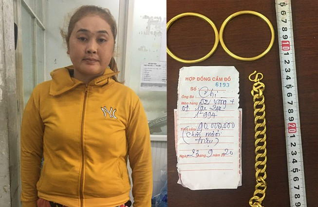 Đến lần thứ 5 Liên cầm vàng "dỏm" đến hiệu vàng thì bị phát hiện