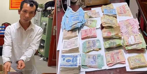 Đối tượng Toản và tang vật vụ án