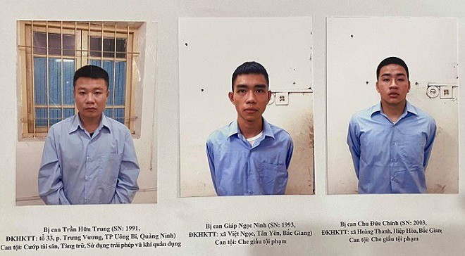 Các đối tượng trong vụ cướp Ngân hàng TechcomBank Chi nhánh Sóc Sơn Các đối tượng trong vụ cướp Ngân hàng TechcomBank Chi nhánh Sóc Sơn