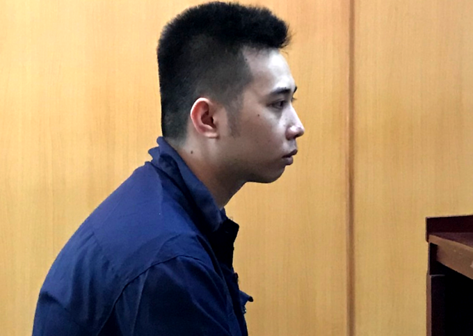 Bị cáo Nguyễn Minh Hải tại tòa ngày 27-4