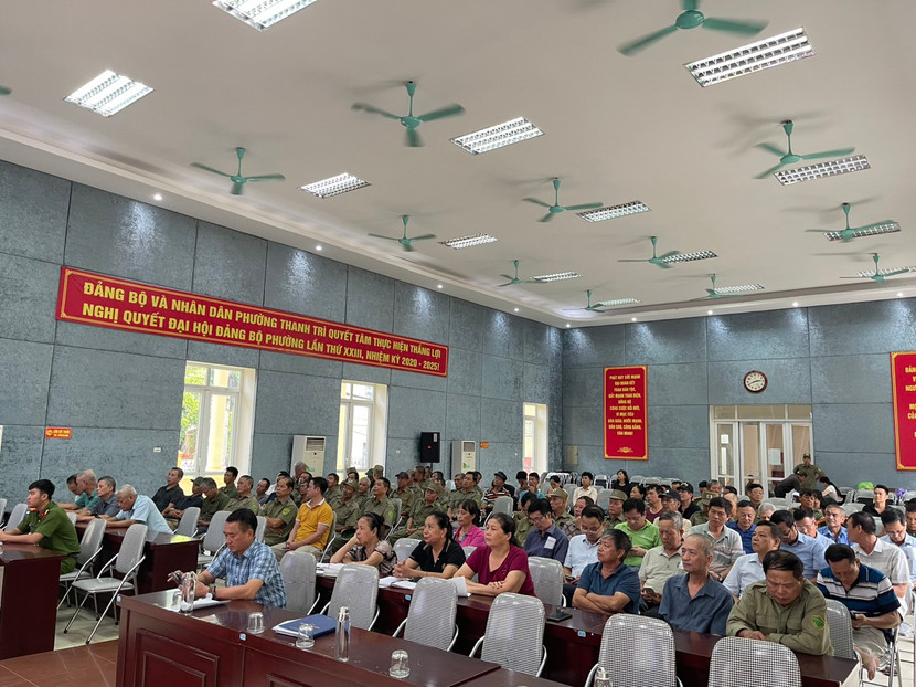 Đội ngũ cán bộ cơ sở phường Thanh Trì tham gia tập huấn