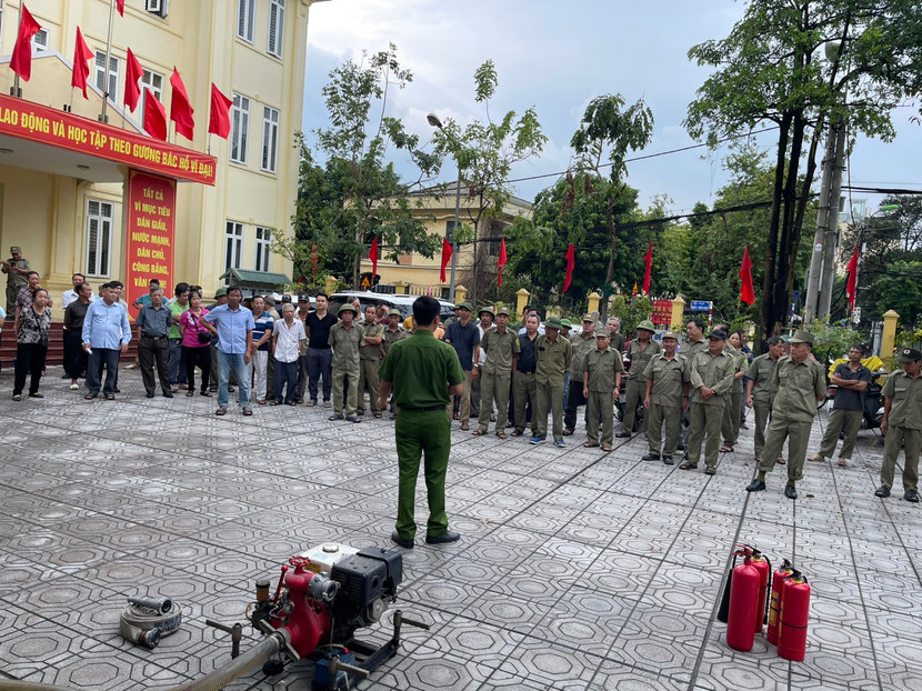 Phường Thanh Trì đã và đang xây dựng được lực lượng mạnh tham gia PCCC&amp;CNCH