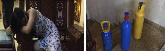 Cô gái trẻ trong trạng thái "bất thường" sau khi sử dụng "bóng cười"