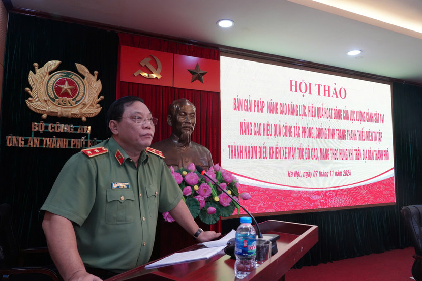 Trung tướng Nguyễn Hải Trung - Giám đốc CATP Hà Nội phát biểu chỉ đạo, kết luận hội thảo Trung tướng Nguyễn Hải Trung - Giám đốc CATP Hà Nội phát biểu chỉ đạo, kết luận hội thảo