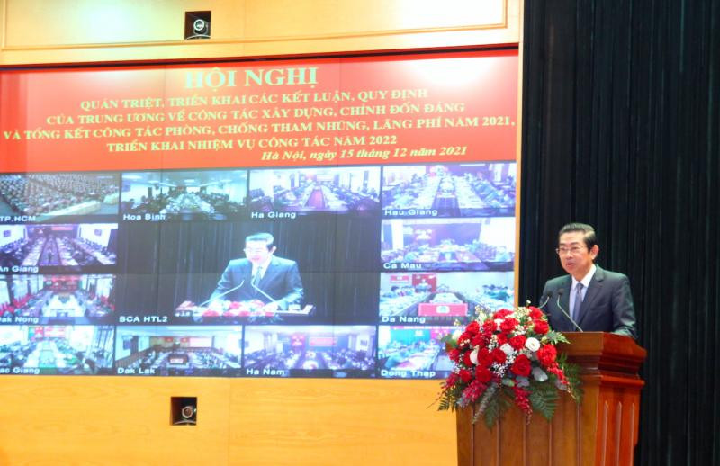 Phó Trưởng ban Thường trực Ban Nội chính Trung ương Võ Văn Dũng phát biểu tại hội nghị Phó Trưởng ban Thường trực Ban Nội chính Trung ương Võ Văn Dũng phát biểu tại hội nghị