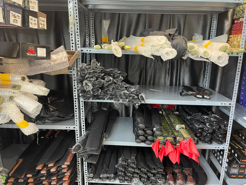 Số vũ khí thô sơ, công cụ hỗ trợ bị thu giữ Số vũ khí thô sơ, công cụ hỗ trợ bị thu giữ