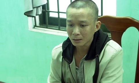 Đối tượng Lê Thành Nhân tại cơ quan công an