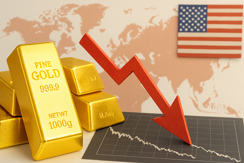 Giá vàng lao dốc do áp lực bán mạnh Giá vàng lao dốc do áp lực bán mạnh