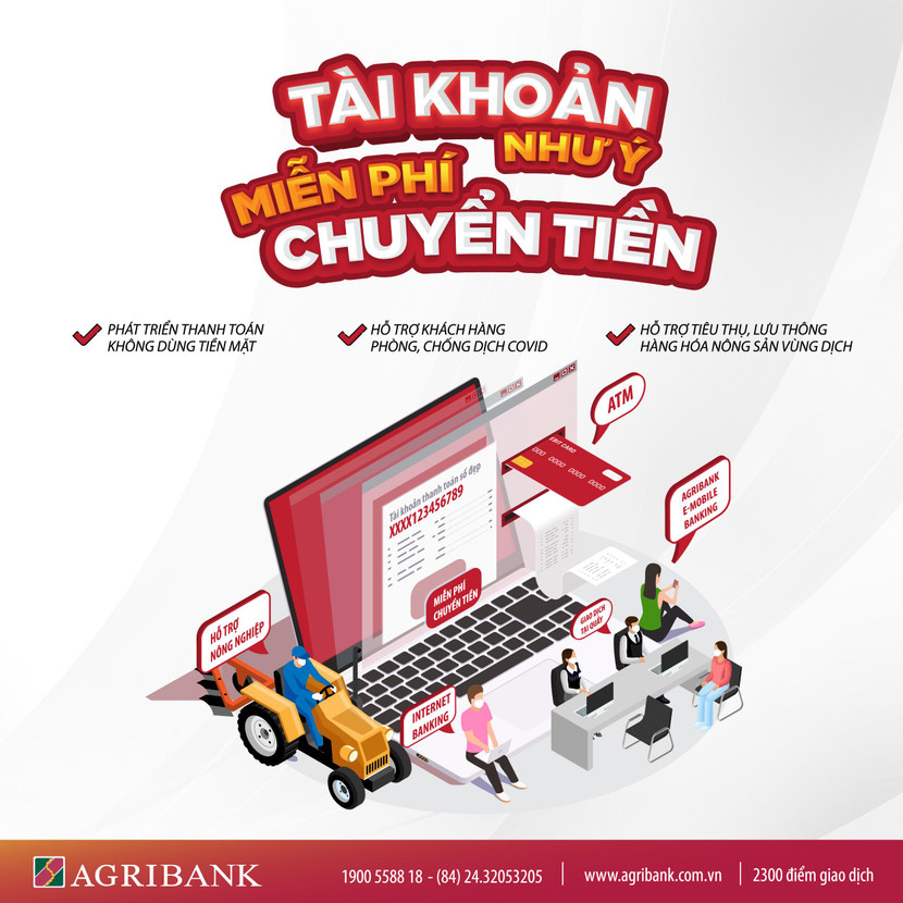 Từ ngày 1/6/2021 Agribank tiếp tục triển khai chính sách miễn phí chuyển tiền trên kênh Internet Banking Từ ngày 1/6/2021 Agribank tiếp tục triển khai chính sách miễn phí chuyển tiền trên kênh Internet Banking