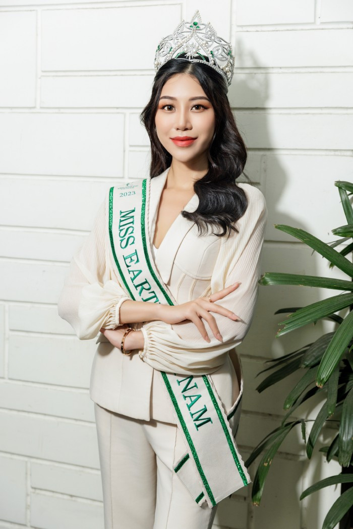 Hoa hậu Đỗ Thị Lan Anh - đại diện Việt Nam tham dự Miss Earth 2023 được tổ chức tại Việt Nam vào tháng 12/2023