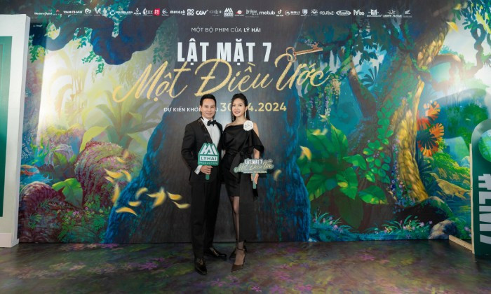 Vợ chồng Lý Hải - Minh Hà tại sự kiện ra mắt đoàn phim "Lật mặt 7"