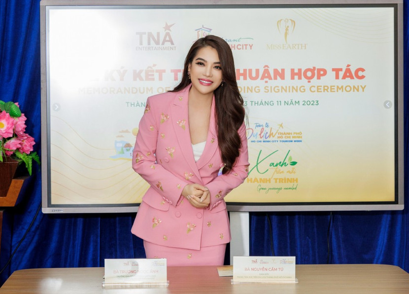 Bà Trương Ngọc Ánh, Trưởng BTC Miss Earth 2023, Tổng Giám đốc TNA Entertainment - Đơn vị tổ chức Miss Earth 2023 tại Việt Nam