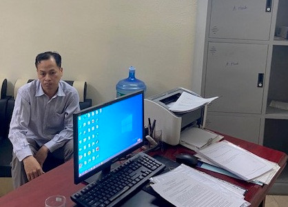 Lê Văn Cương tại thời điểm CQĐT thực hiện khám xét Lê Văn Cương tại thời điểm CQĐT thực hiện khám xét