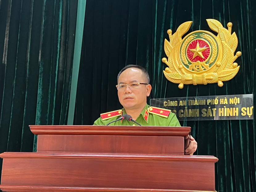 Thiếu tướng Nguyễn Thanh Tùng phát biểu kết luận hội nghị