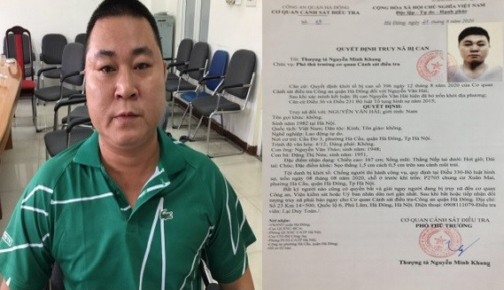 Hải "bát giới" thời điểm mới bị bắt theo quyết định truy nã