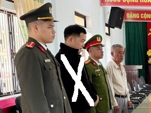 Đối tượng Nghĩa (dấu X) đã bị khởi tố