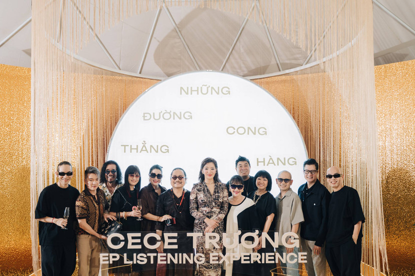 Nhiều nghệ sĩ nổi tiếng đã đến chúc mừng CeCe Trương trong lần ra mắt EP "Những đường cong thẳng hàng"