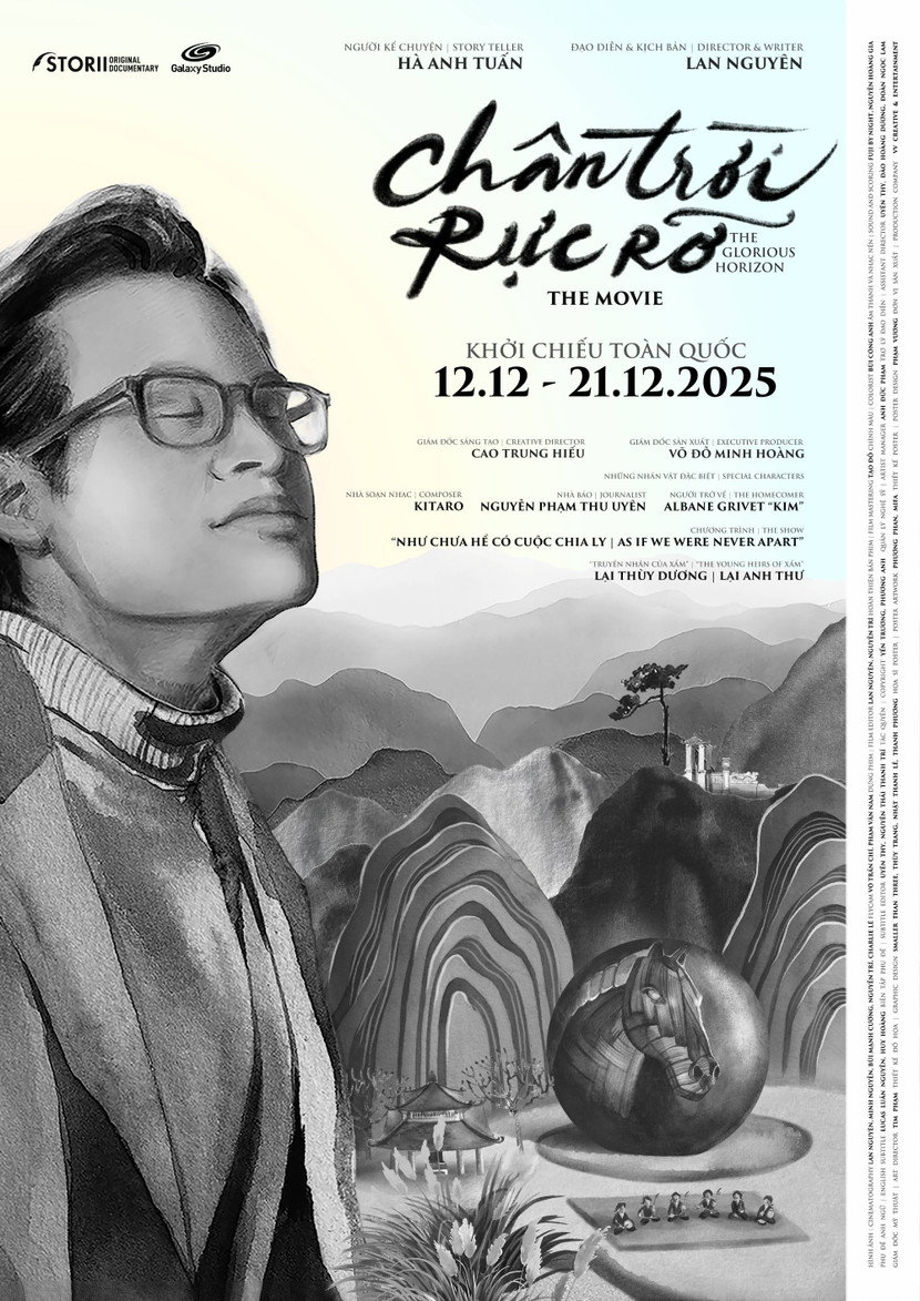 Phim tài liệu &quot;Chân trời rực rỡ&quot; sẽ ra rạp từ 12/12 đến 21/12/2025 trên toàn quốc