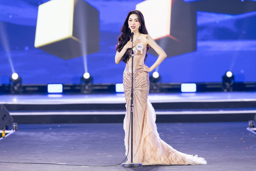 Thí sinh Hoàng Ngọc Như trong phần trả lời ứng xử