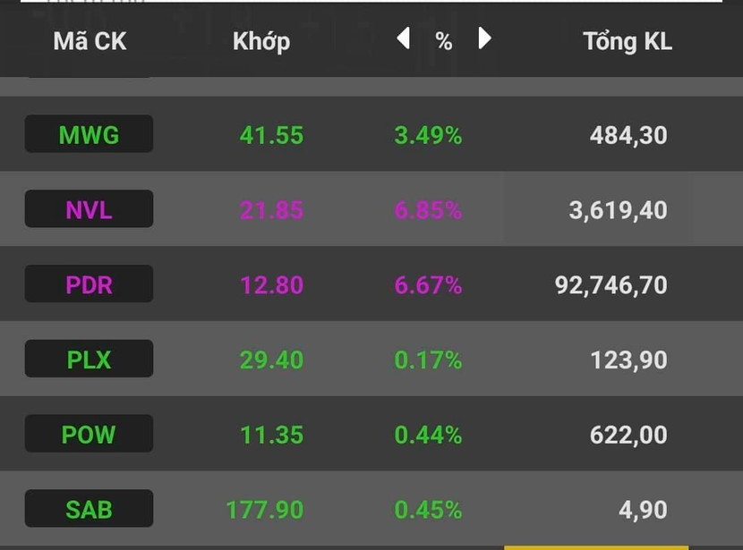 Cổ phiếu PDR và NVL tạo bất ngờ ngay đầu phiên giao dịch Cổ phiếu PDR và NVL tạo bất ngờ ngay đầu phiên giao dịch