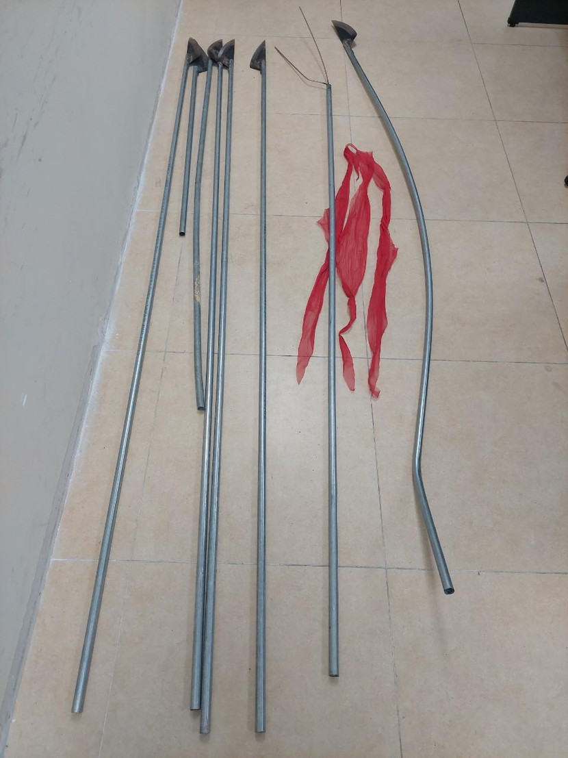 Hung khí bị cơ quan Công an thu giữ Hung khí bị cơ quan Công an thu giữ