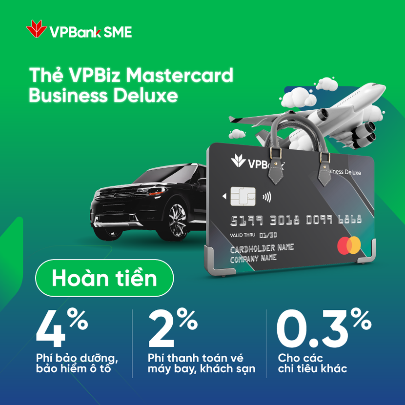 VPBiz Deluxe hoàn tiền lên đến 4% với nhiều dịch vụ VPBiz Deluxe hoàn tiền lên đến 4% với nhiều dịch vụ