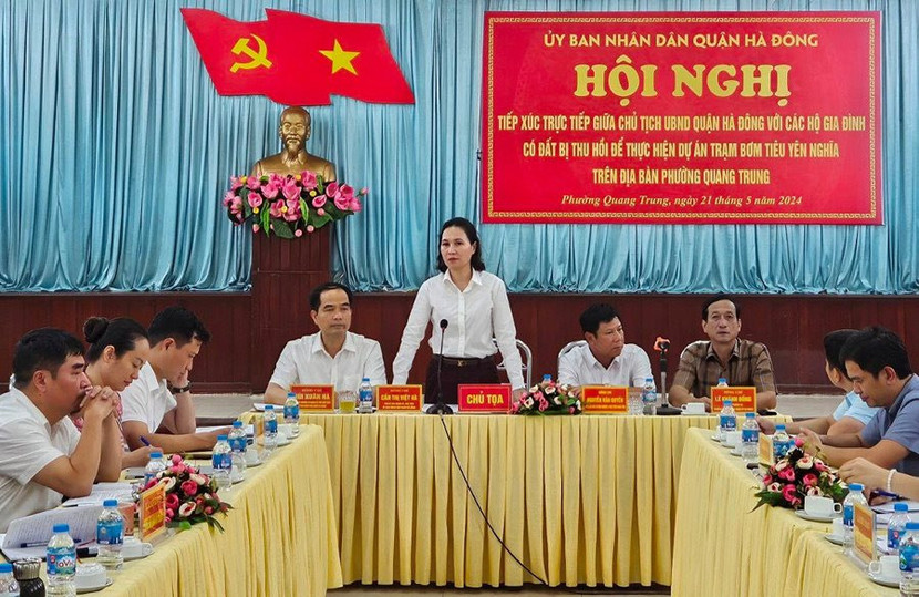 Lãnh đạo quận Hà Đông và các sở, ngành đối thoại với các tổ chức, cá nhân có đất, công trình nhà ở trong phạm vi dự án Lãnh đạo quận Hà Đông và các sở, ngành đối thoại với các tổ chức, cá nhân có đất, công trình nhà ở trong phạm vi dự án