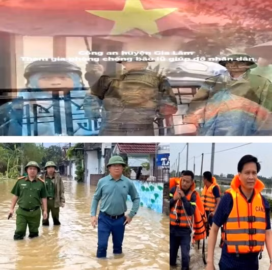 Chỉ huy CAH Gia Lâm luôn có mặt ở những "điểm nóng" về ngập lụt