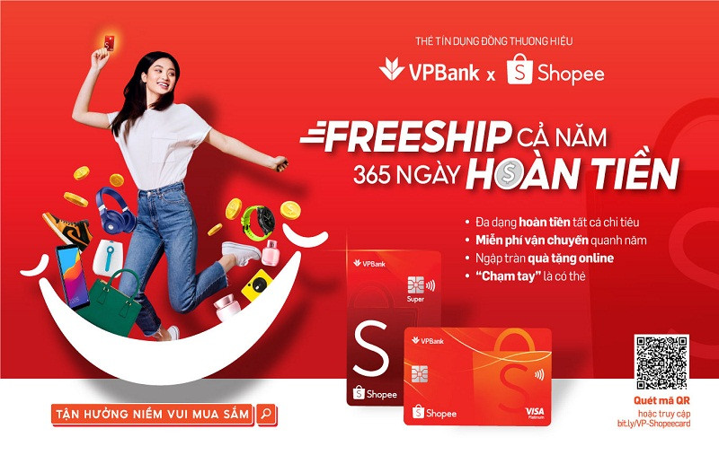 Freeship cả năm, 365 ngày hoàn tiền với thẻ VPBank – Shopee