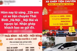 Sẽ phạt tới 14 triệu đồng, trừ 6 điểm bằng lái với lái xe ghép, xe tiện chuyến chở khách trá hình?