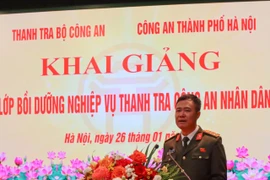 Khai giảng lớp Bồi dưỡng nghiệp vụ thanh tra Công an nhân dân tại Công an Thành phố Hà Nội