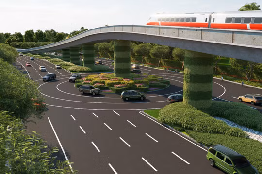 Cận cảnh thi công tuyến đường 10 làn xe xuyên đảo đầu tiên của Việt Nam tại Phú Quốc