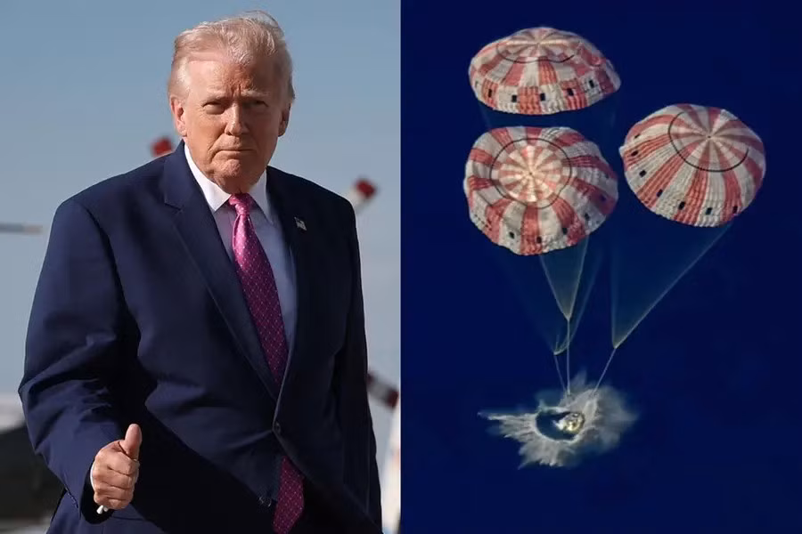 Những khoảnh khắc đáng nhớ khi tàu vũ trụ Orion đáp xuống Thái Bình Dương