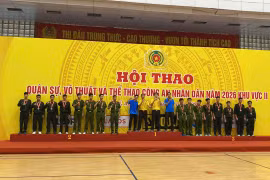 Đội tuyển Võ gậy Bộ Tư lệnh Cảnh vệ giành 3 Huy chương Vàng tại Hội thao quân sự, võ thuật, thể thao CAND