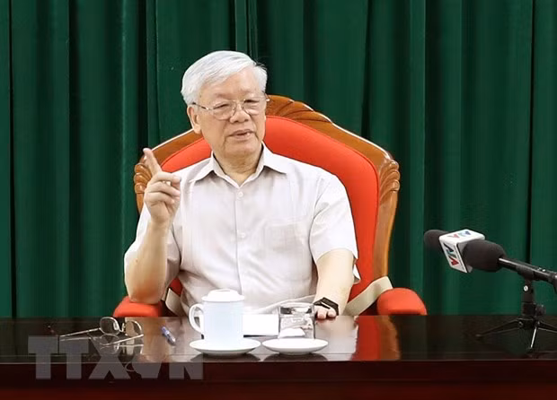 Tổng Bí thư, Chủ tịch nước Nguyễn Phú Trọng chủ trì họp lãnh đạo ảnh 1