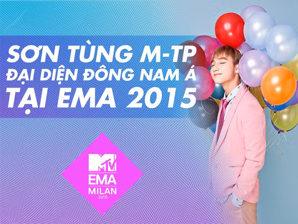 Sơn Tùng M-TP đại diện khu vực Đông Nam Á chạy đua đến MTV EMA 2015 ảnh 1