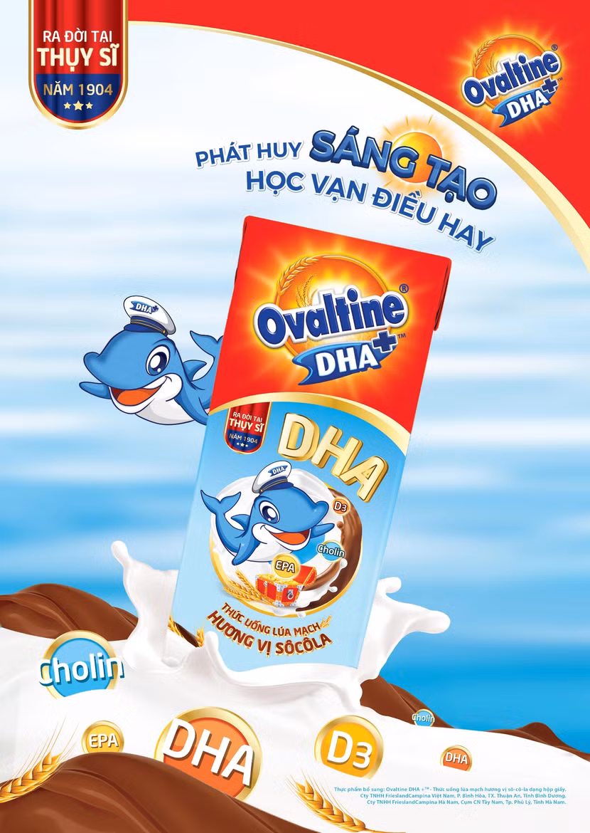 Ovaltine DHA+, thức uống ca cao lúa mạch Ovaltine lần đầu tiên bổ sung DHA ảnh 1