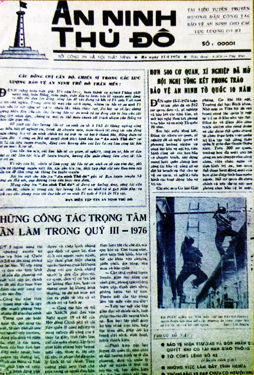 An ninh Thủ đô số đầu tiên ra ngày 15-8-1976
