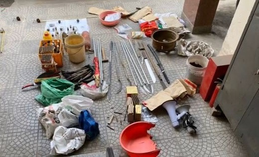 Tang vật thu giữ trong vụ chống đối ở Đồng Tâm