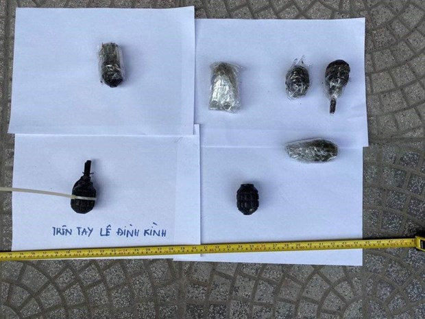 Số lựu đạn thu giữ trong vụ chống đối ở Đồng Tâm
